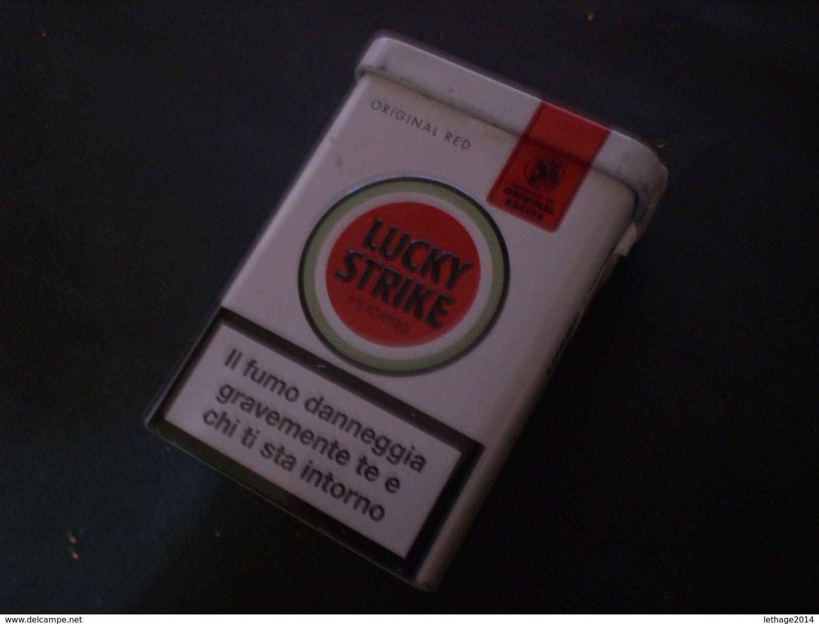 BOX CIGARETTE SIGARETTE LUCKY STRIKE DA COLLEZIONE EDIZIONE LIMITATA RARO !! METALLICO - Etuis à Cigarettes Vides