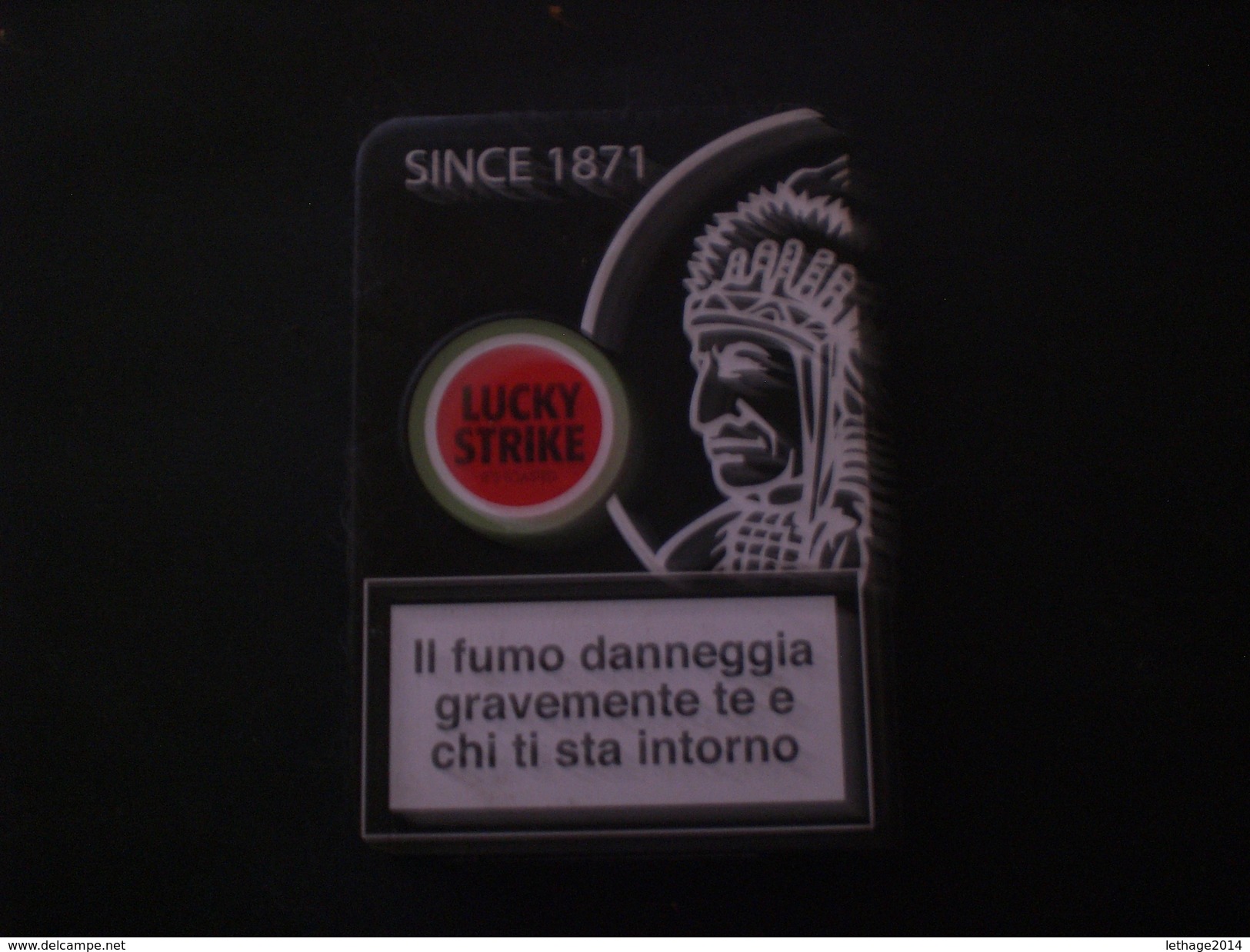 BOX CIGARETTE SIGARETTE LUCKY STRIKE DA COLLEZIONE EDIZIONE LIMITATA RARO !! METALLICO COPERTURA GOMMATA - Etuis à Cigarettes Vides