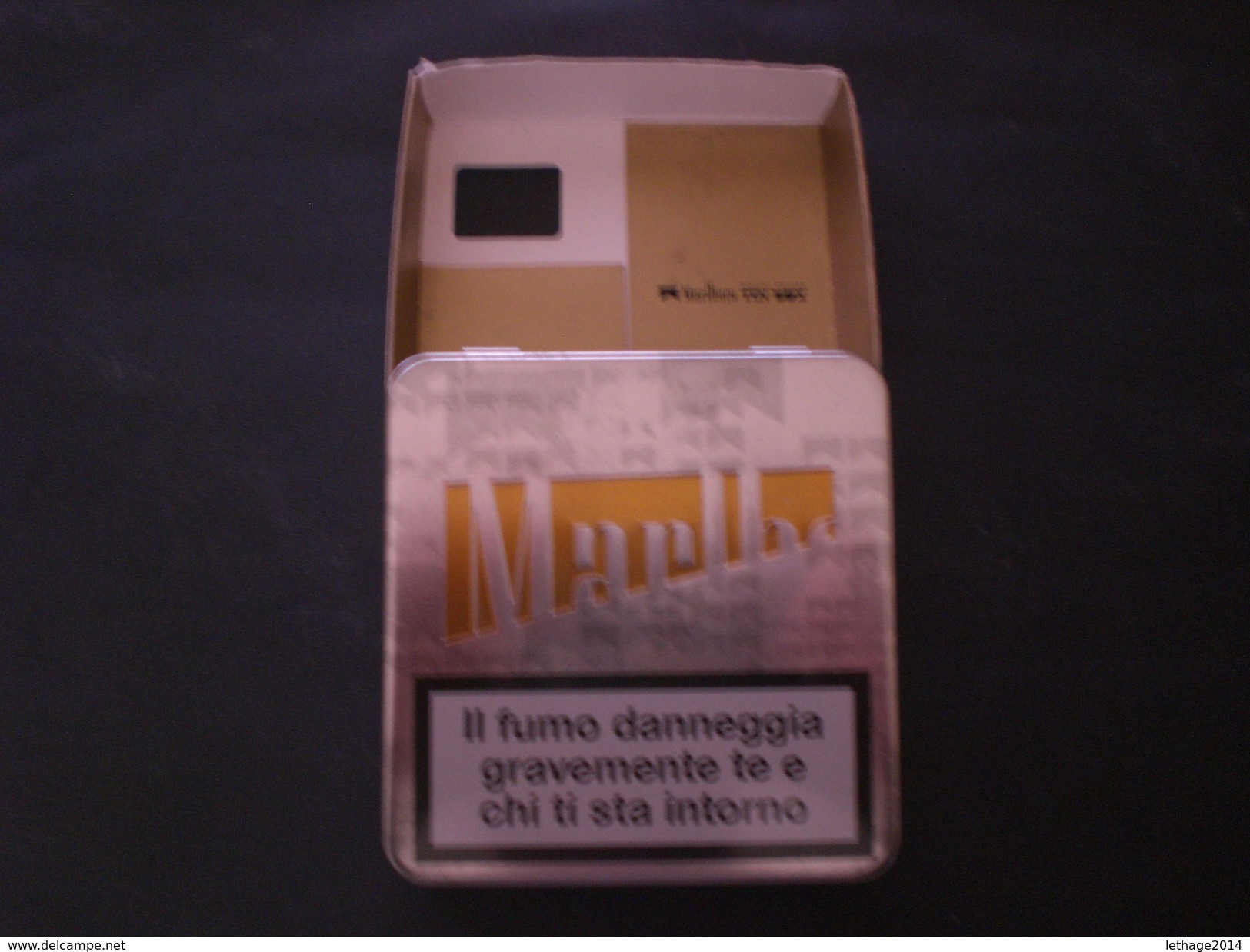 BOX CIGARETTE SIGARETTE MARLBORO DA COLLEZIONE EDIZIONE LIMITATA RARO !! METALLICO - Estuches Para Cigarrillos (vacios)