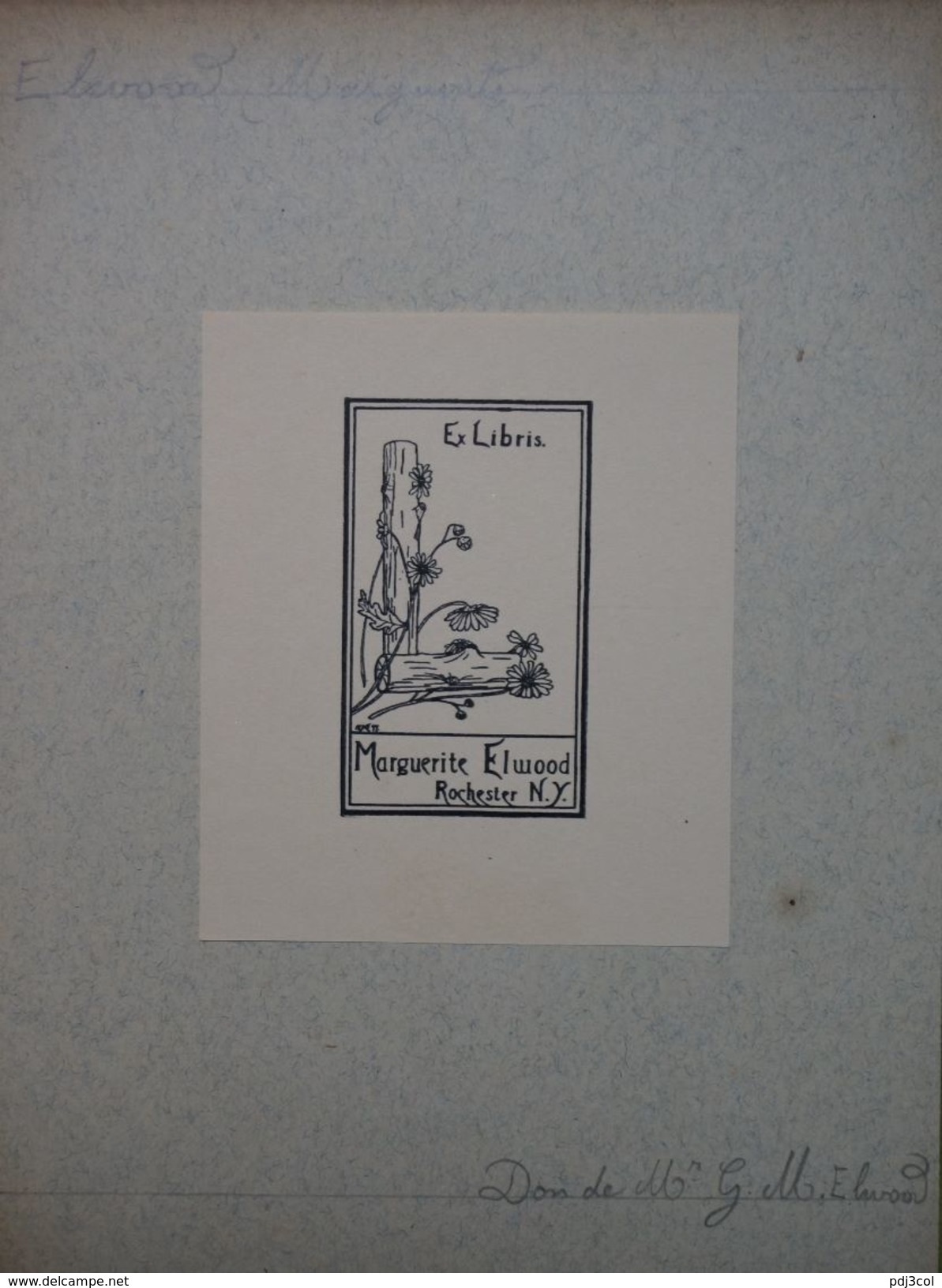 Amérique - Ex-libris Illustré - Marguerite ELWOOD - Rochester - N-Y - Exlibris