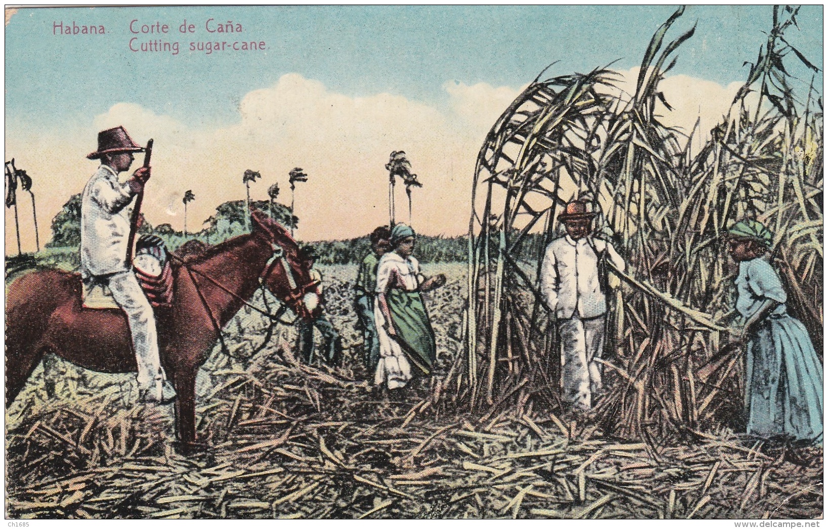 CUBA :  175 X 2 Sur Carte Postale De Récolte De La Canne à Sucre - Brieven En Documenten