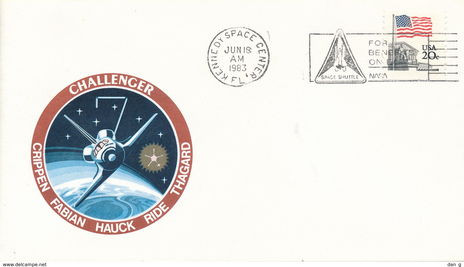 USA 18.6.1983 Space Shuttle STS-7 Challenger Launch Kennedy Space Center Pmk - USA