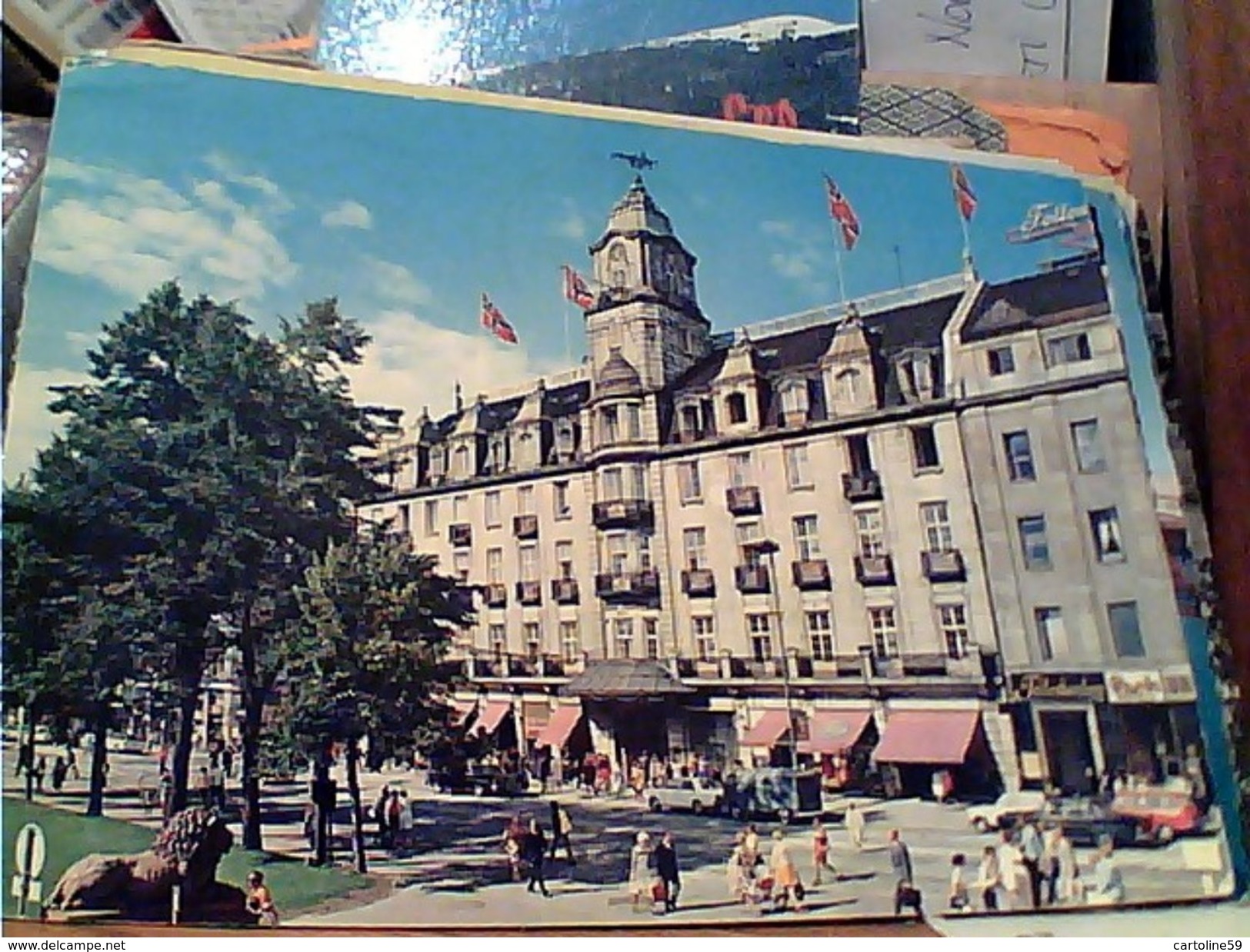 NORGE NORWAY OSLO GRAND HOTEL AUTO CAR  VB1973  GJ18253 - Norvegia