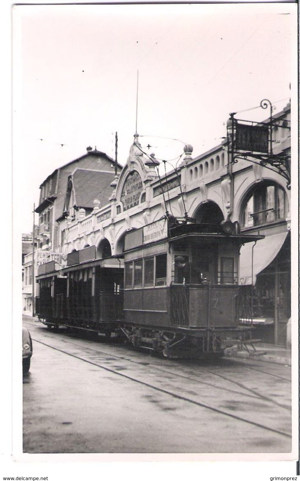 PHOTO PAS-DE-CALAIS 62 LE TOUQUET PARIS PLAGE Le Terminus Des Tramways Devant Le Café Terminus Tirage D'époque 9x14 Cms - Le Touquet