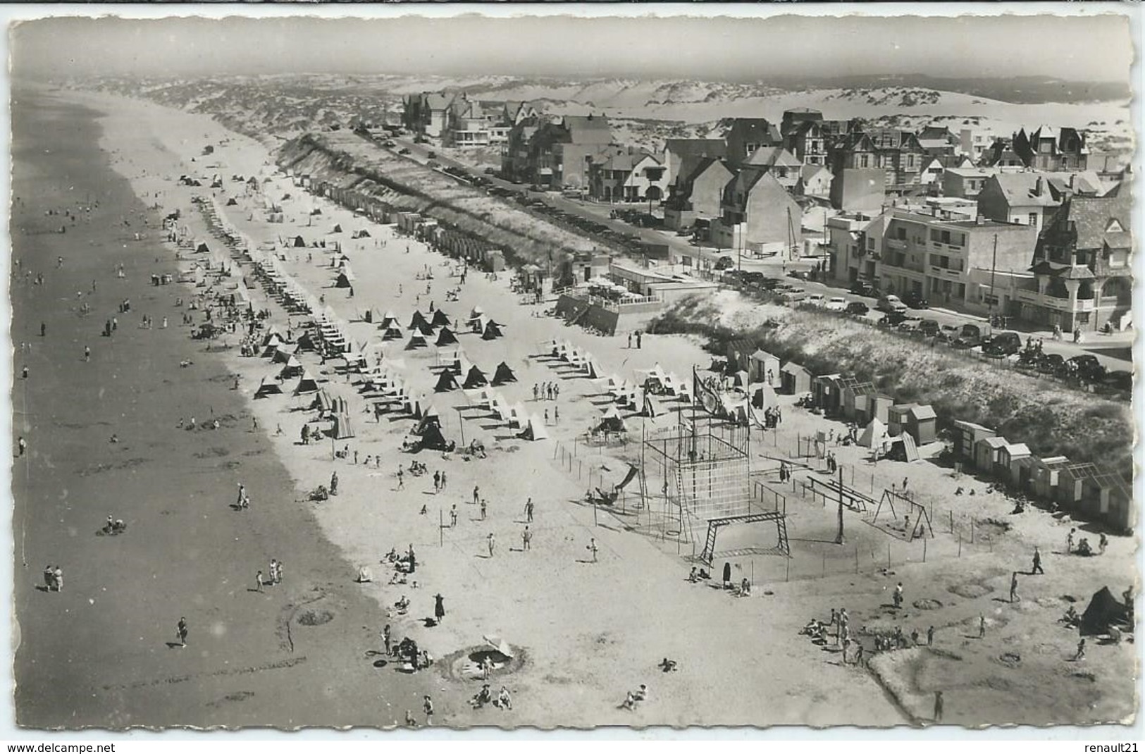 Merlimont-En Avion Au-Dessus De...Vue Générale De La Plage (CPSM) - Autres & Non Classés