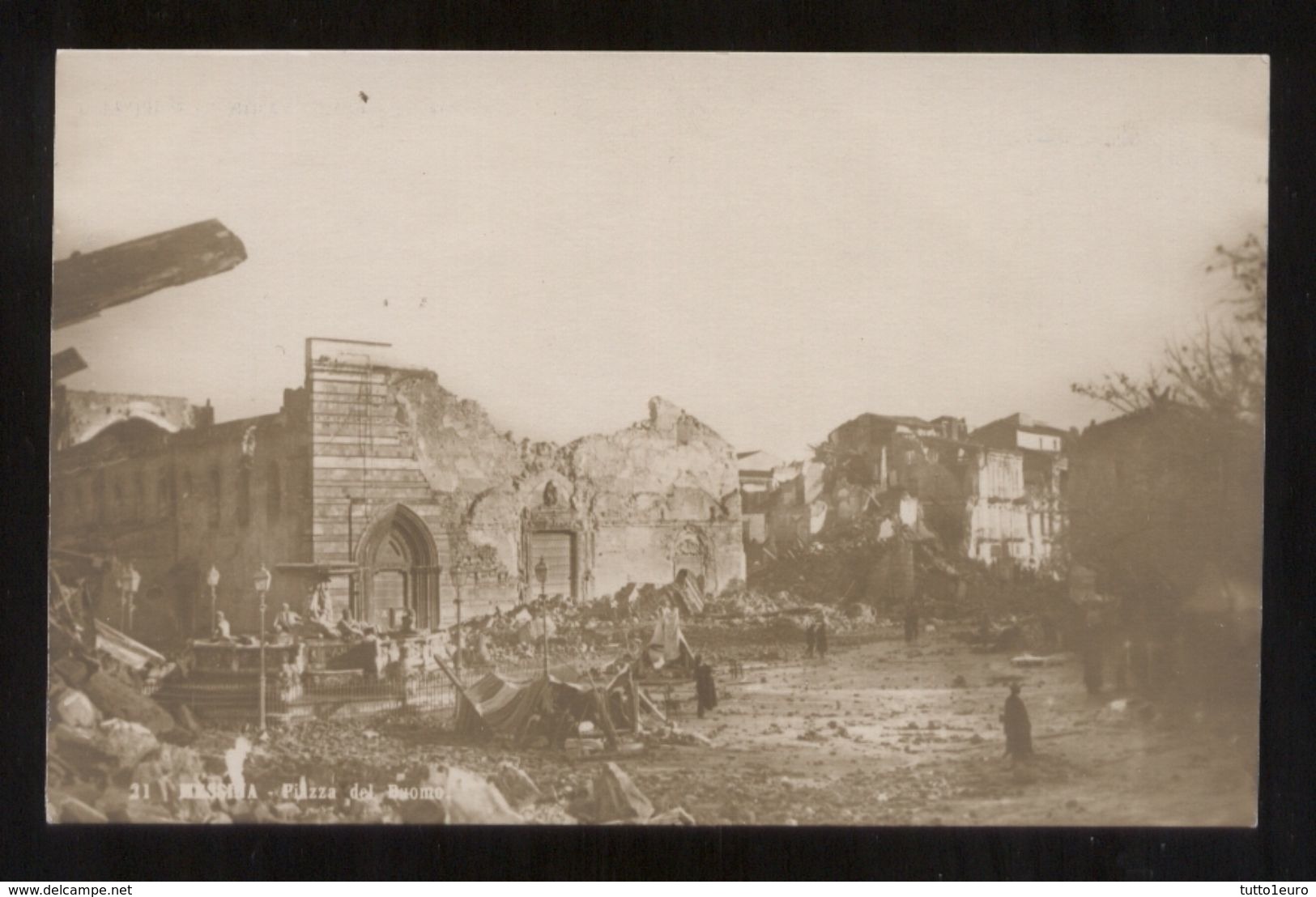 MESSINA - TERREMOTO DEL 1908 - PIAZZA DEL DUOMO (9) - Catastrofi