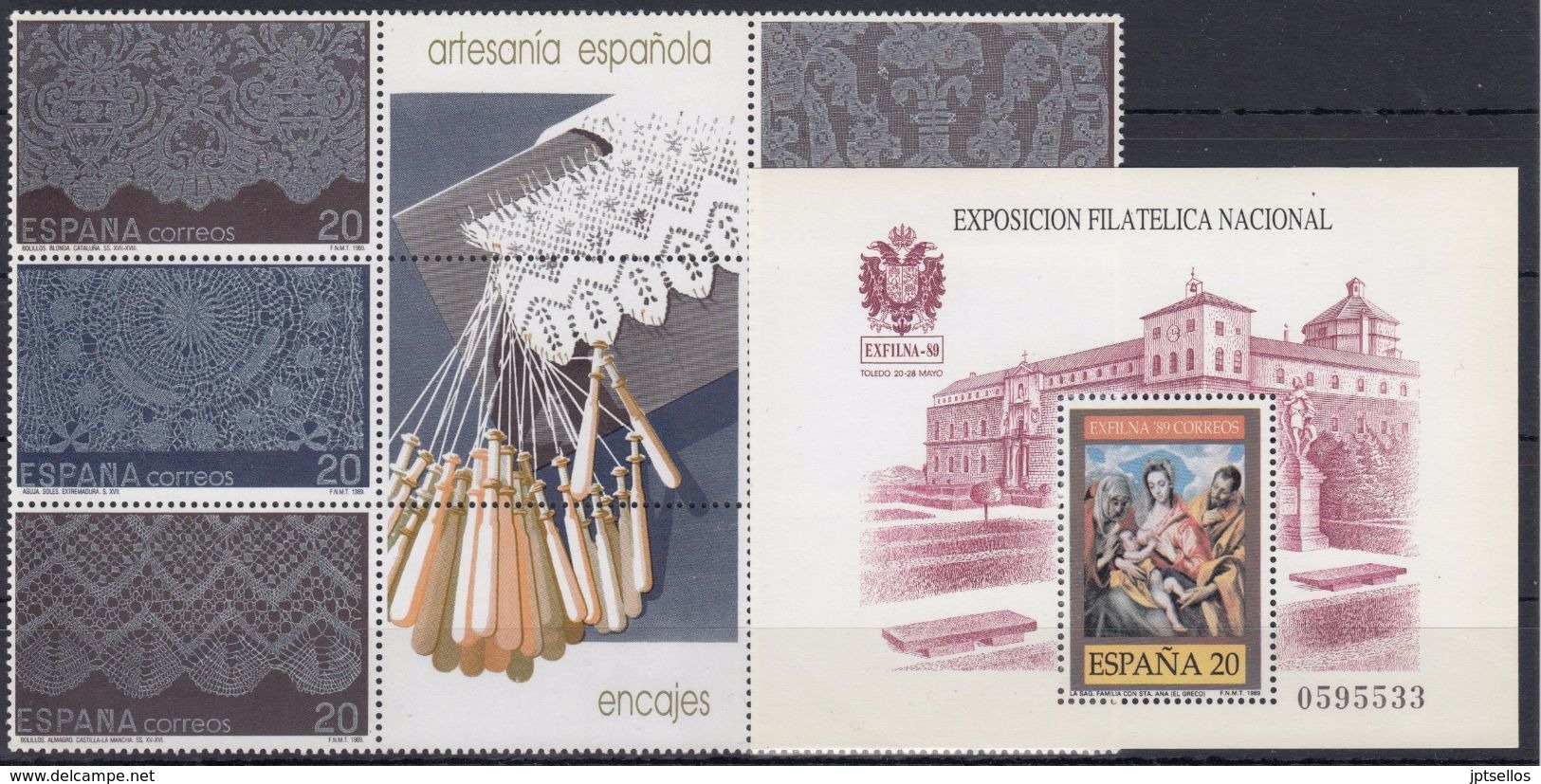 ESPAÑA 1989 Nº 2986/3046 AÑO NUEVO COMPLETO,54 SELLOS,2 HB,1 CARNET - Full Years