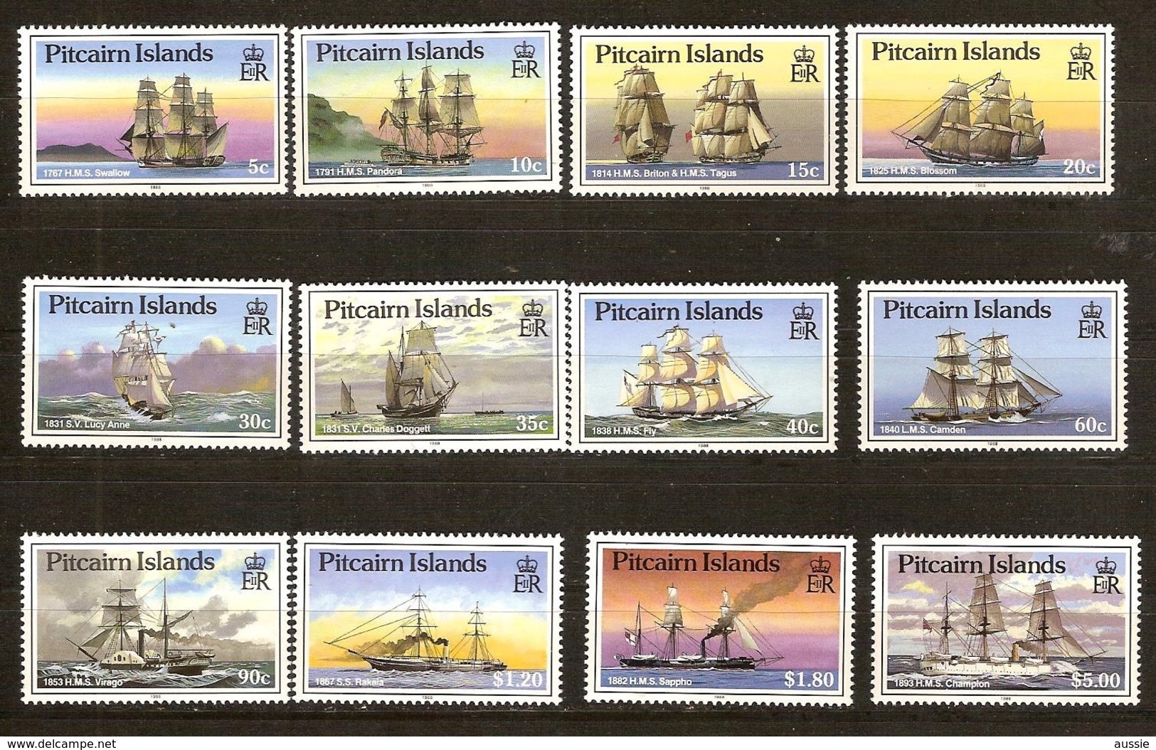 Pitcairn Islands 1988 Yvertn° 297-308 *** MNH Cote 24 Euro Bateaux Boten Ships - Pitcairn