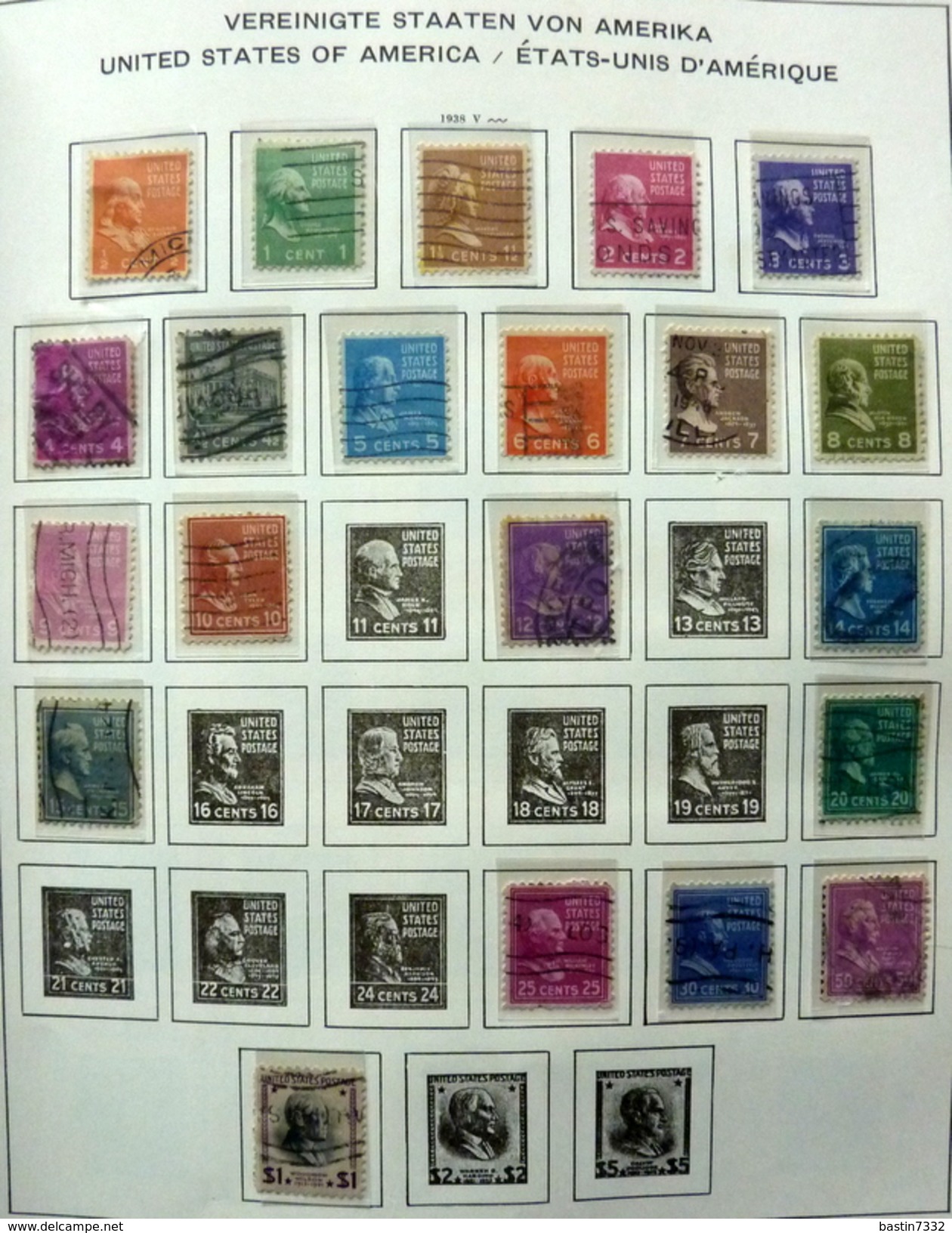 USA collection 1870-1976 in Schaubek binder/album used/gebruikt/oblitere