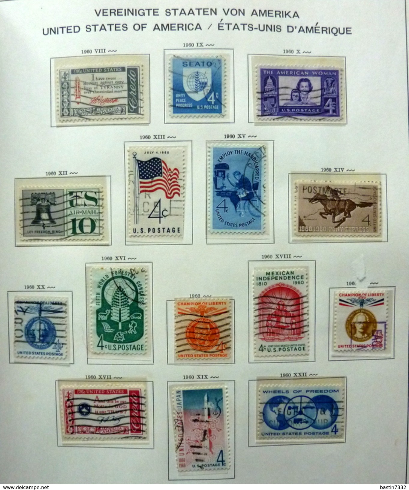 USA collection 1870-1976 in Schaubek binder/album used/gebruikt/oblitere