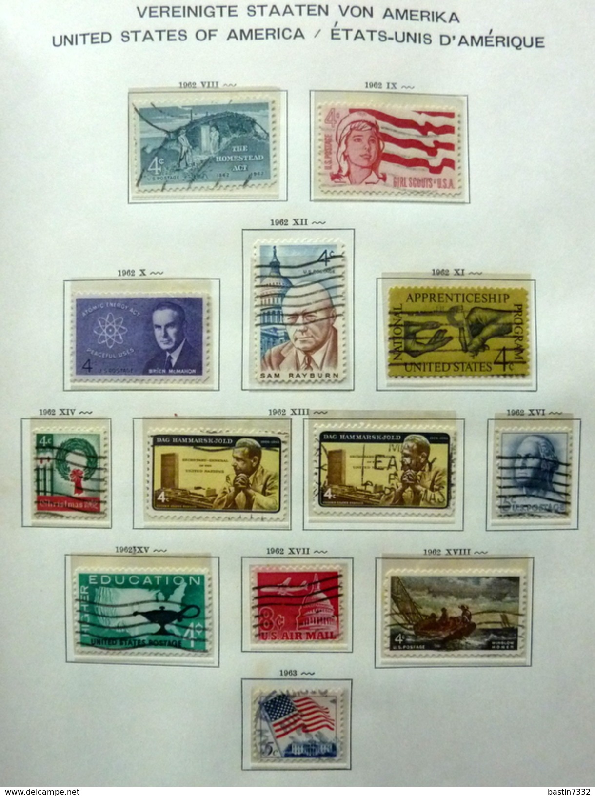 USA collection 1870-1976 in Schaubek binder/album used/gebruikt/oblitere