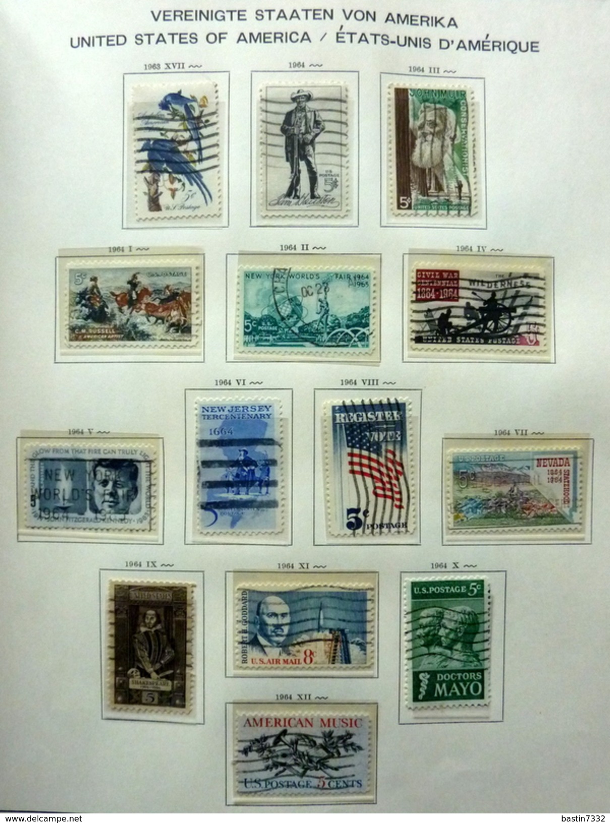 USA collection 1870-1976 in Schaubek binder/album used/gebruikt/oblitere