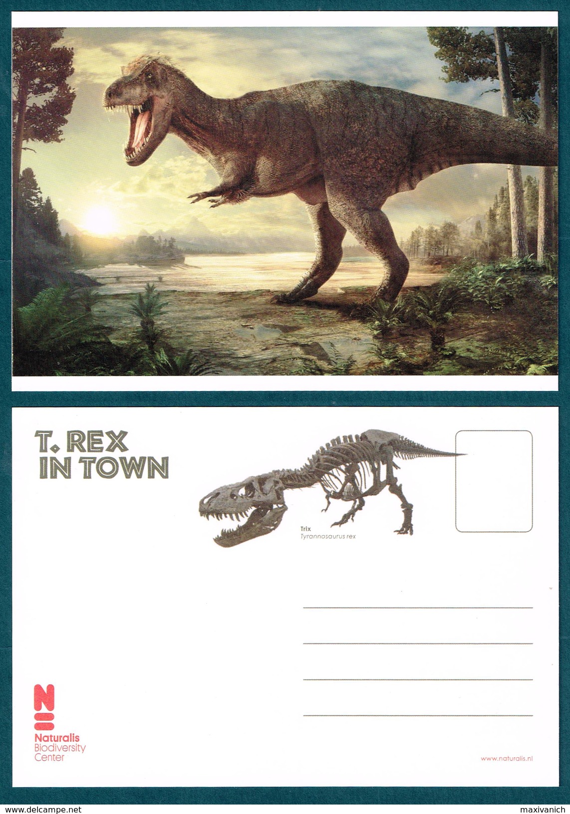 Netherlands 2016 Dinosaur  T. Rex In Town Postal Stationery - Non Classés