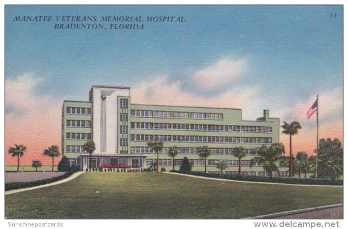 Florida Bradenton Manatee Veterans Memorial Hospital 1954 - Bradenton