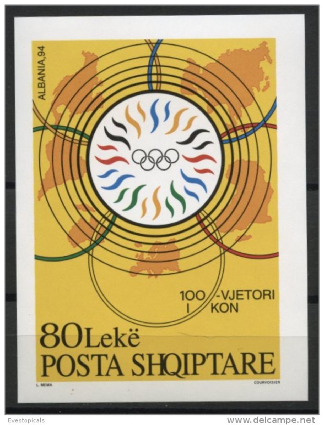 ALBANIA, 100th YEAR ANNIVERSARY OF THE INTERNATIONAL OLYMPIC COMMITTEE 1995, NH BLOC - Albanie