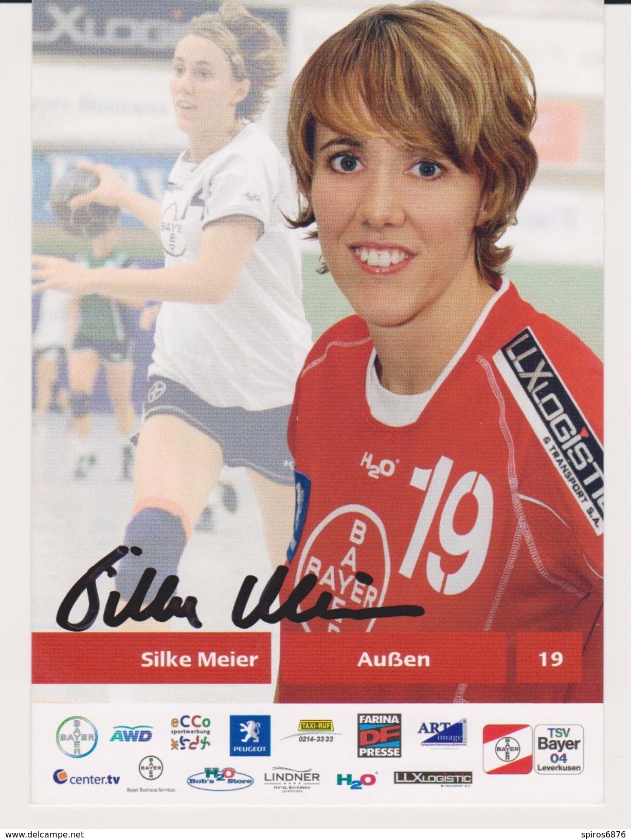 Original Autograph Handball Card SILKE MEIER Team Bayer Leverkusen Germany - Women Bundesliga 2007 / 2008 - Balonmano