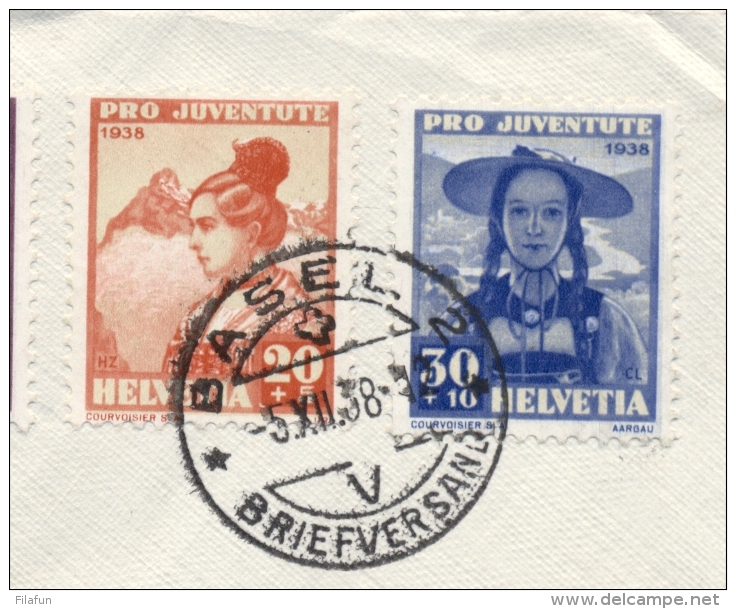 Schweiz - 1938 - Pro Juventute Set On Cover From Basel To Gross-Siegharts / Deutschland - Briefe U. Dokumente