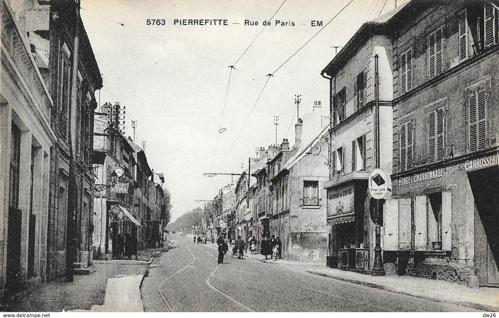 Pierrefitte - Rue De Paris - Etablissements Malcuit - Carte EM N° 5763 Non Circulée - Pierrefitte Sur Seine