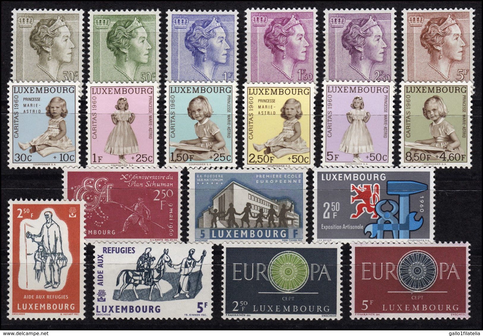 1960 - LUSSEMBURGO / LUXEMBOURG - ANNATA COMPLETA / COMPLETE YEAR. MNH - Années Complètes