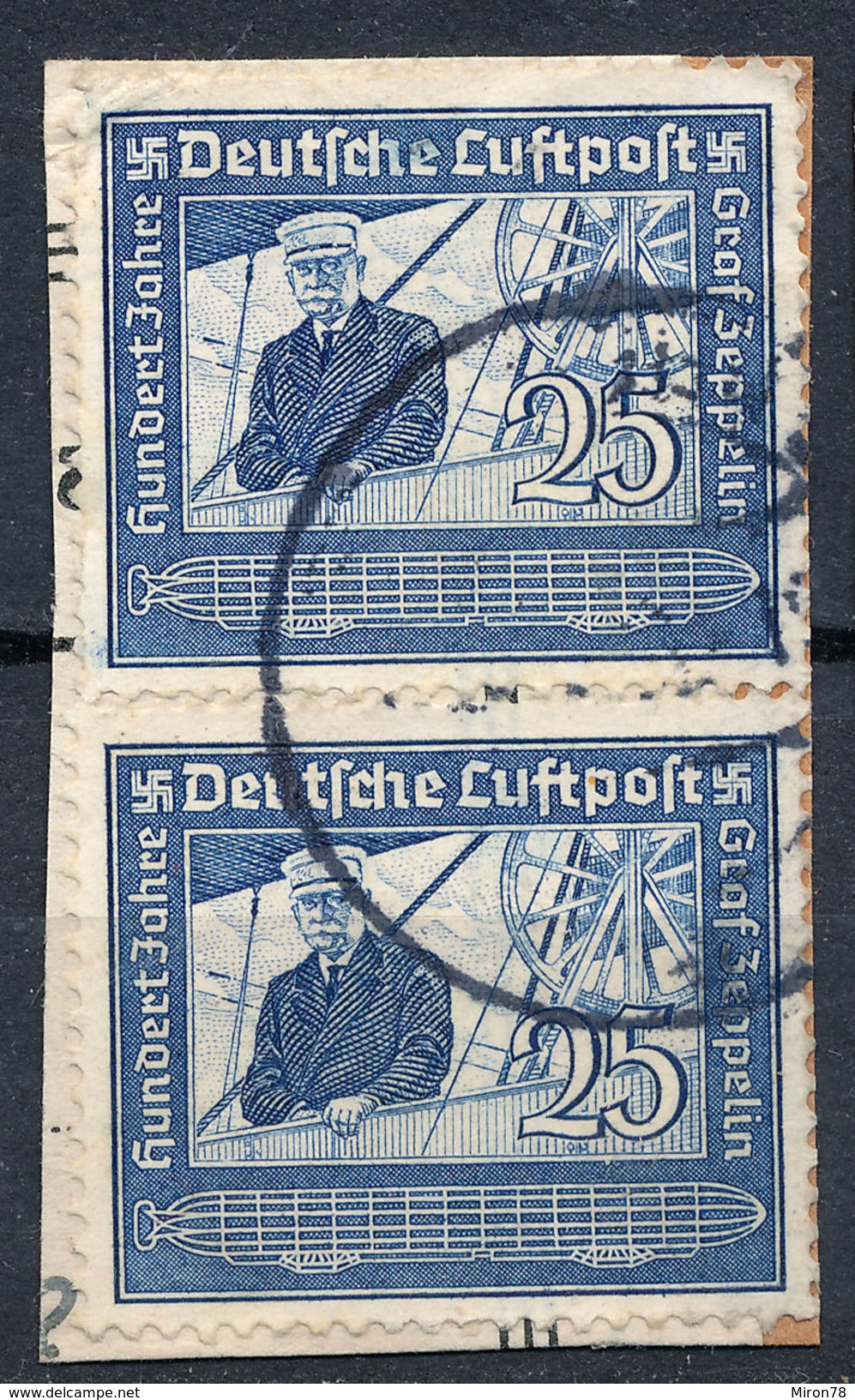Stamp Germany Airmail Zeppelin 1938 Used Lot#7 - Airmail & Zeppelin