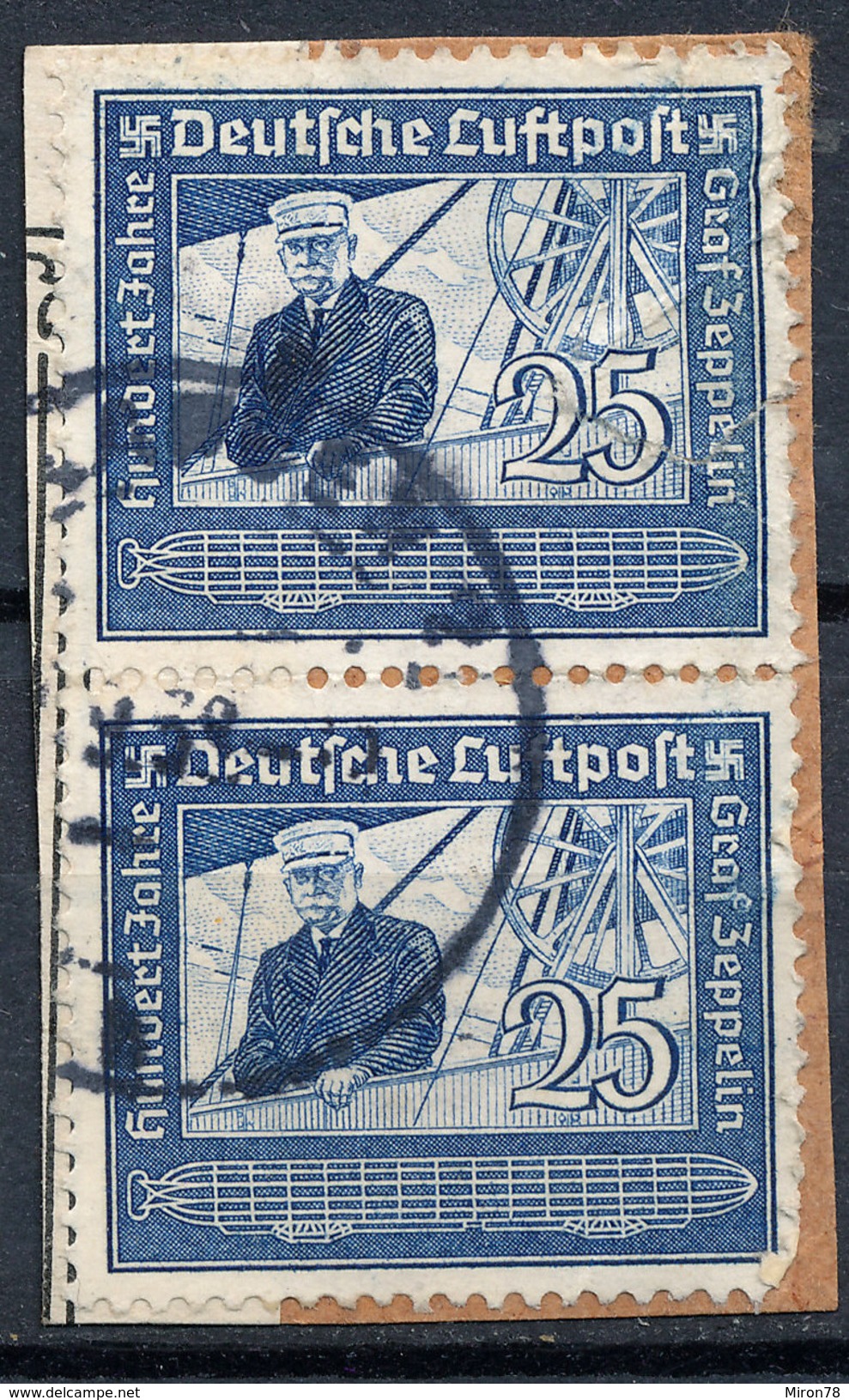 Stamp Germany Airmail Zeppelin 1938 Used Lot#8 - Airmail & Zeppelin