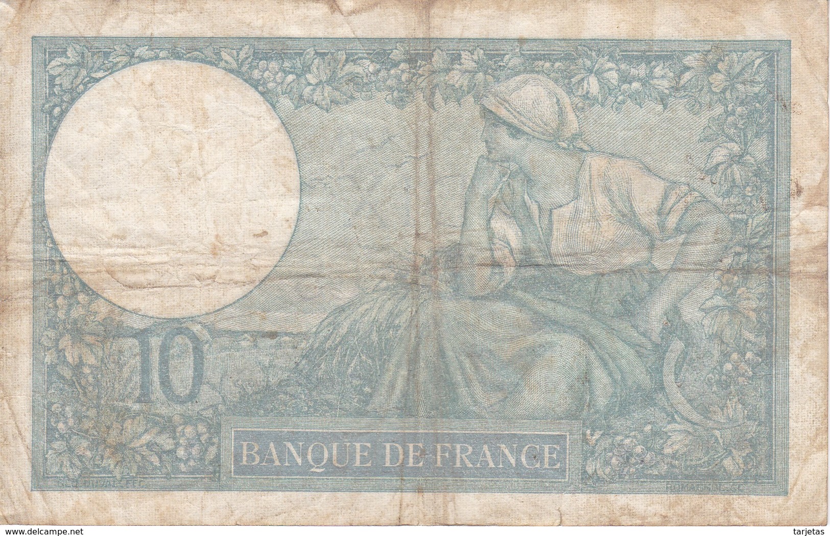 BILLETE DE FRANCIA DE 10 FRANCOS DEL 26-10-1939  (BANKNOTE) MINERVE - 10 F 1916-1942 ''Minerve''