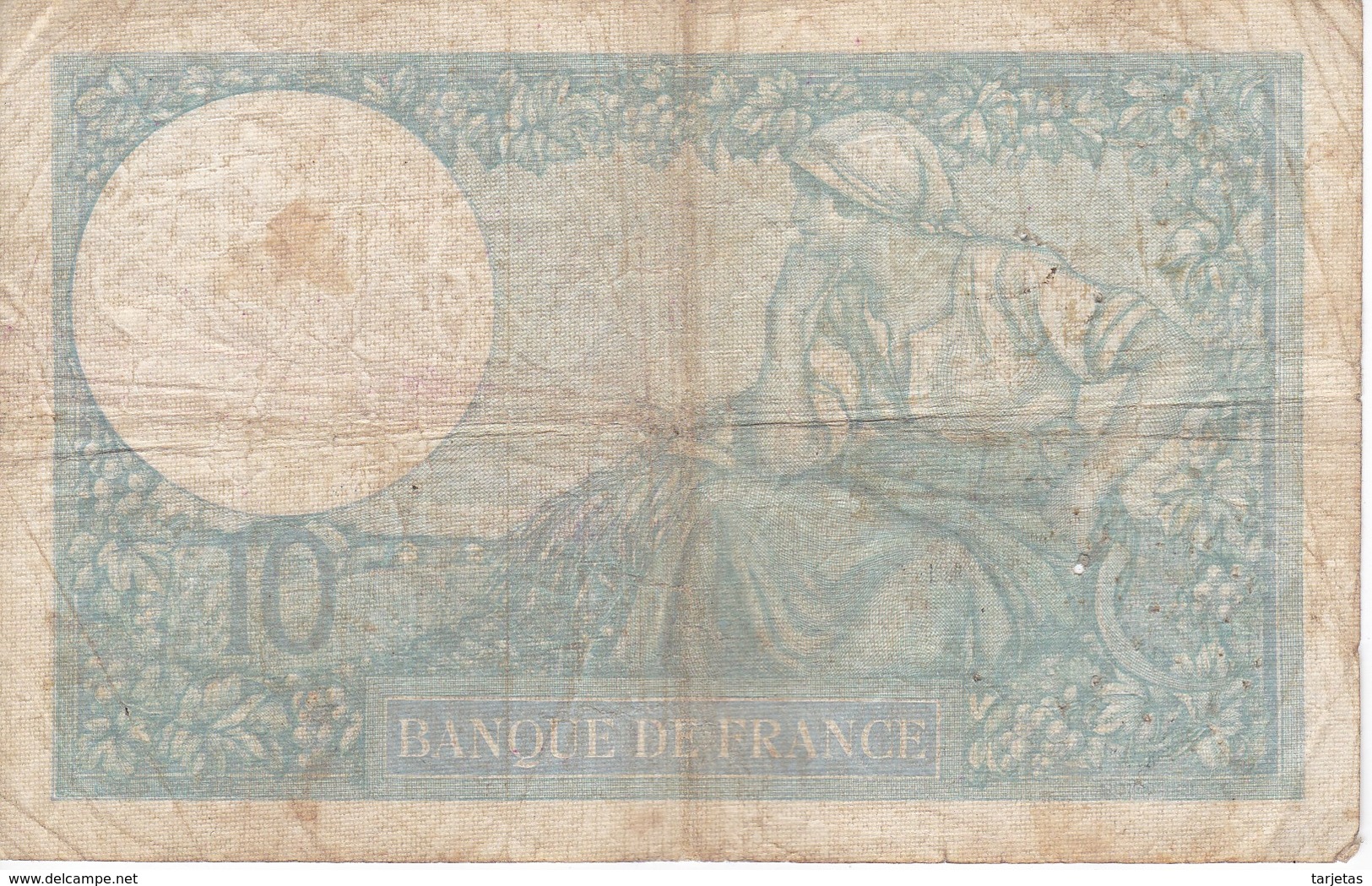 BILLETE DE FRANCIA DE 10 FRANCOS DEL 26-9-1940  (BANKNOTE) MINERVE - 10 F 1916-1942 ''Minerve''