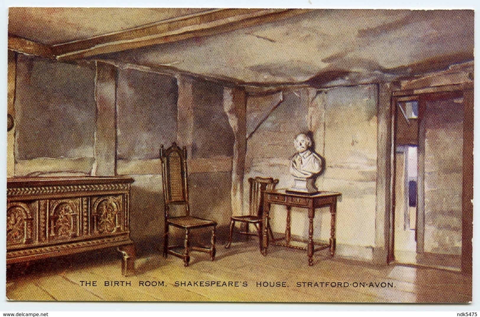 ARTIST : EDWARD HAILEY / STRATFORD-ON-AVON - SHAKESPEARE'S HOUSE - THE BIRTH ROOM - 1900-1949