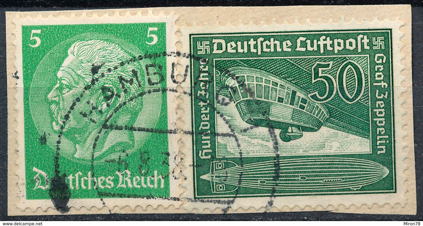 Stamp Germany Airmail Zeppelin 1938 Used Lot#20 - Airmail & Zeppelin