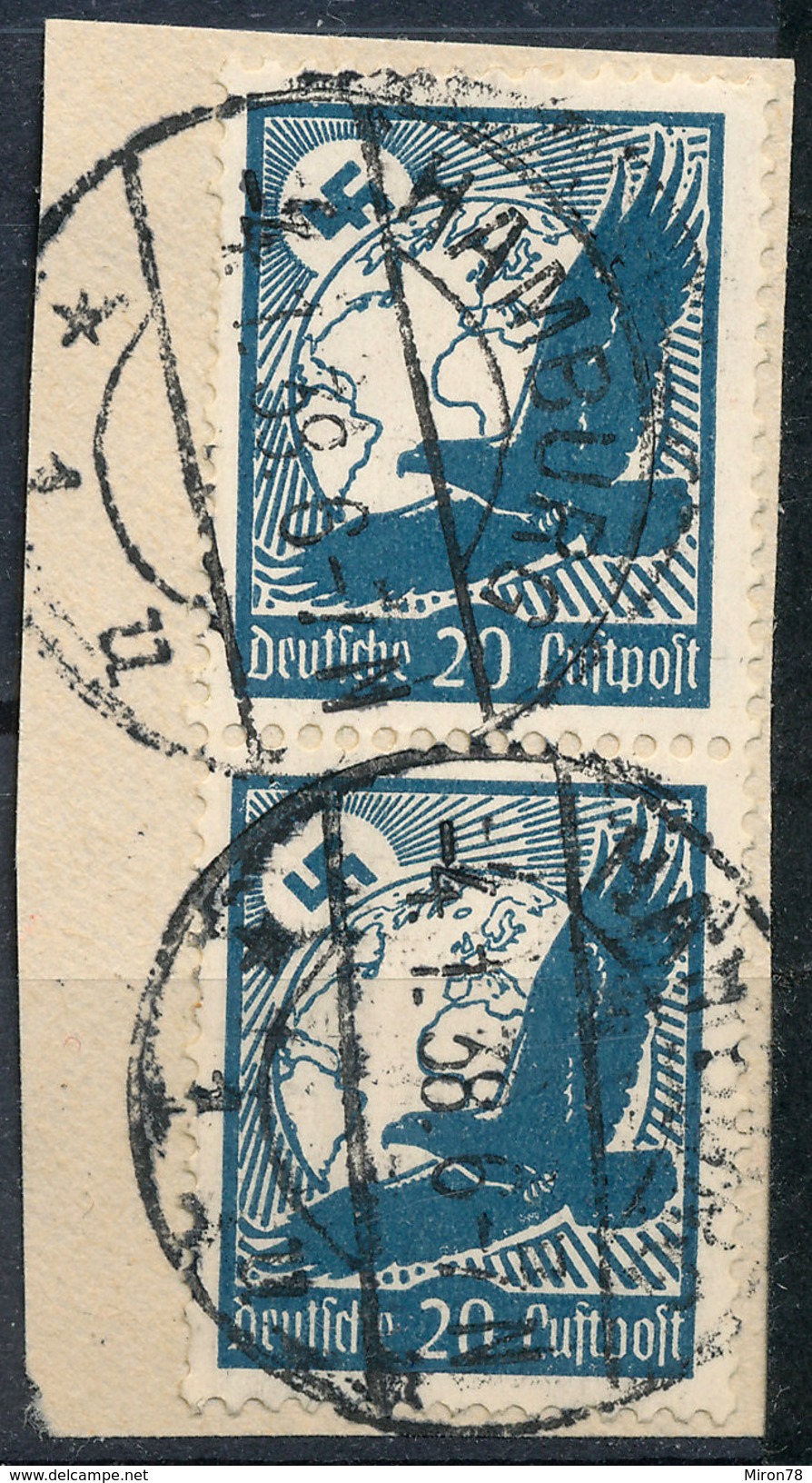 Stamp Germany Airmail Zeppelin 1934 Used Lot#25 - Airmail & Zeppelin