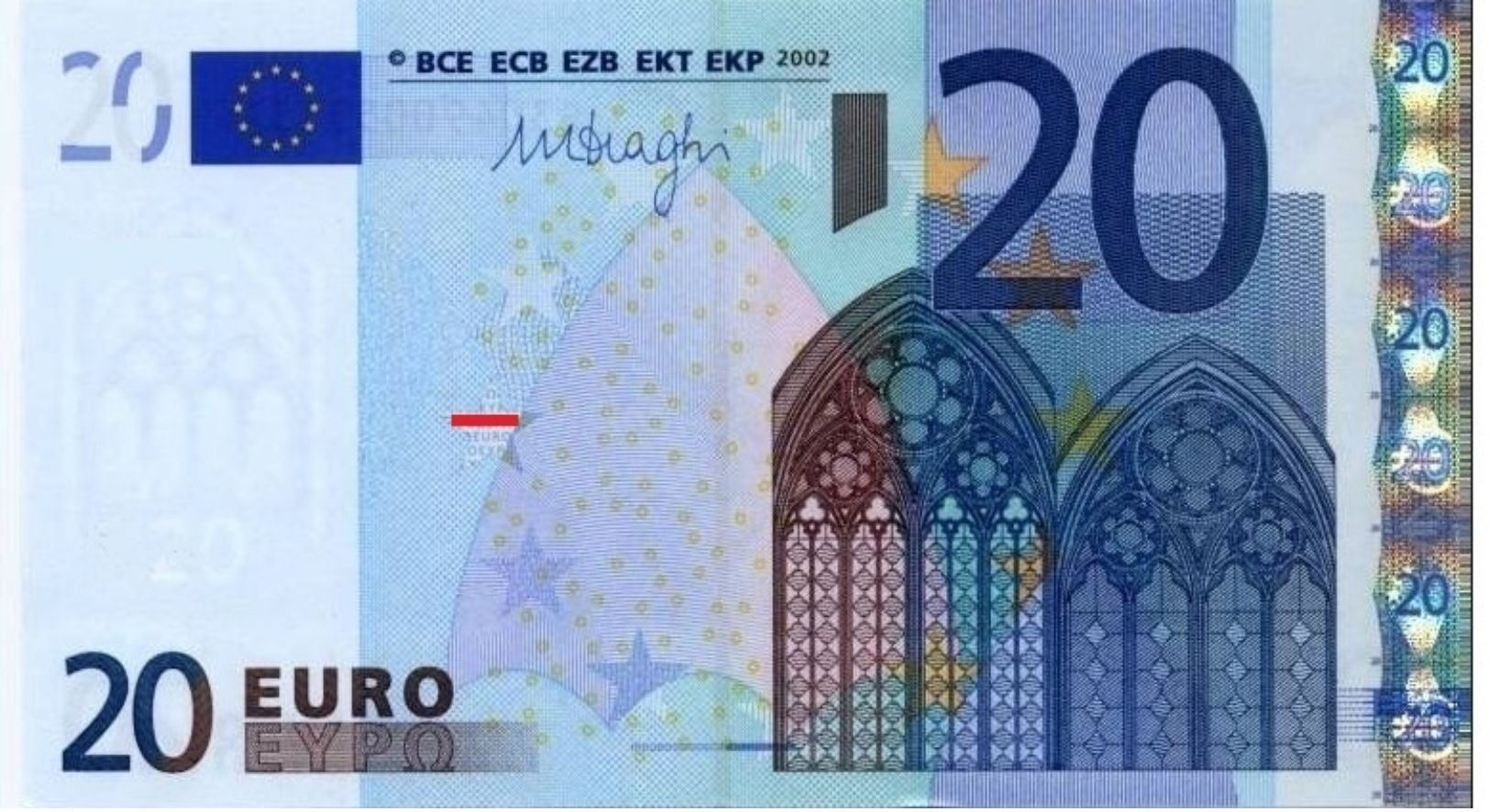 EURO CYPRUS  20 G R027 UNC DRAGHI - 20 Euro