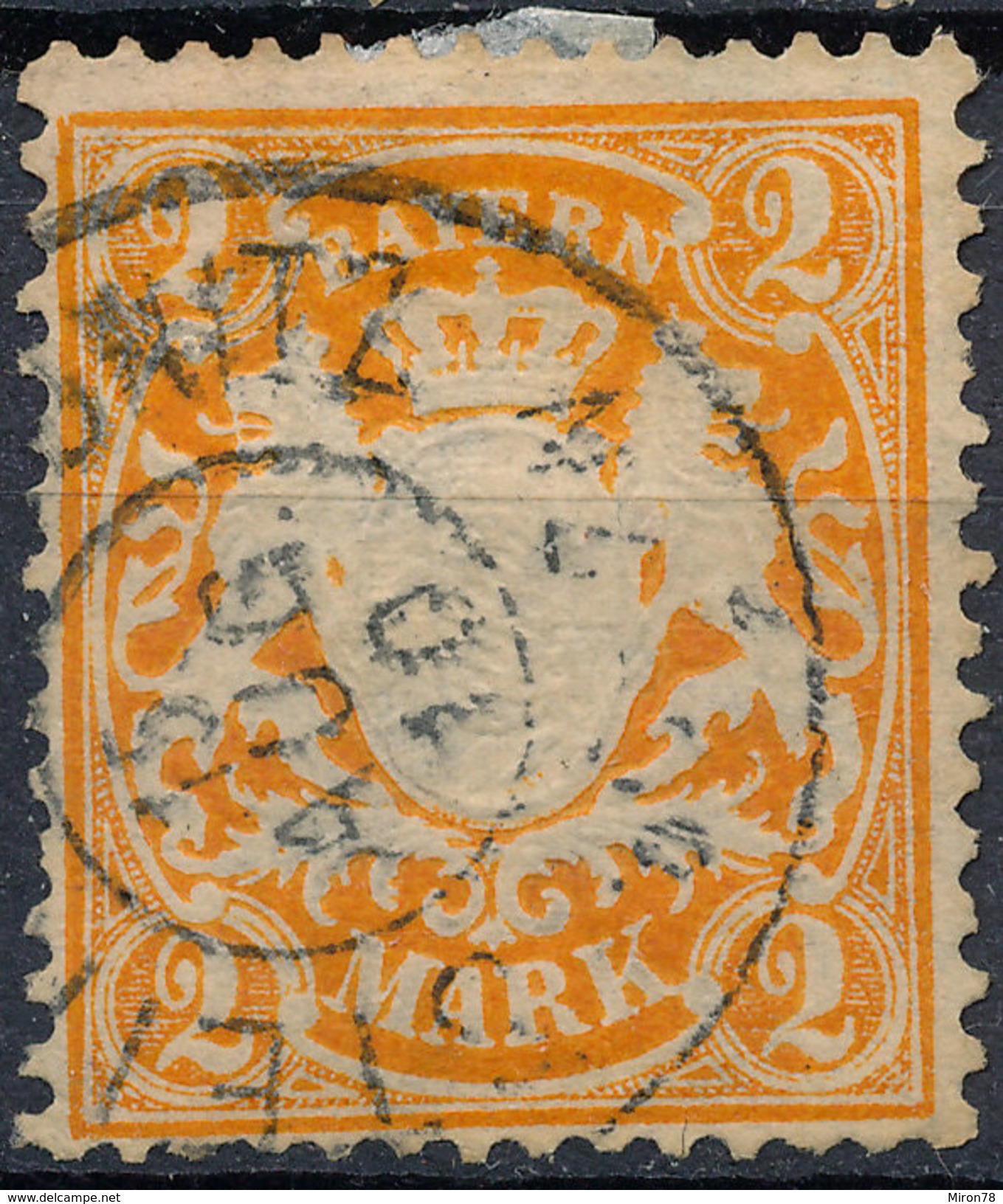 Stamp German States Bavaria 2m 1881-1906 Used Lot#28 - Used