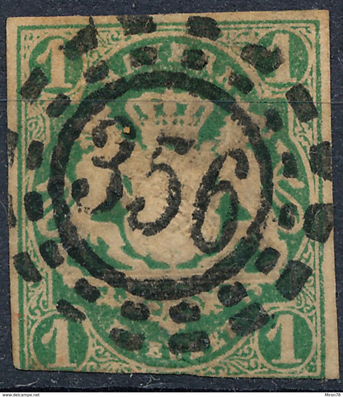 Stamp German States Bavaria 1kr 1867 Used Lot#39 - Used