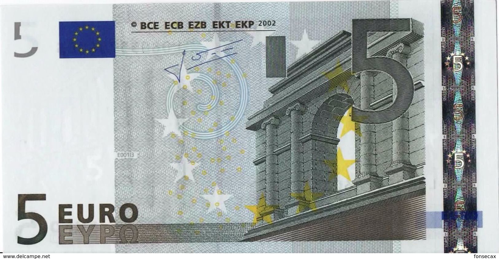 VF NOTA 5 EUROS DA FINLANDIA  J.C.T. E001 I3  L08055786083 - 5 Euro