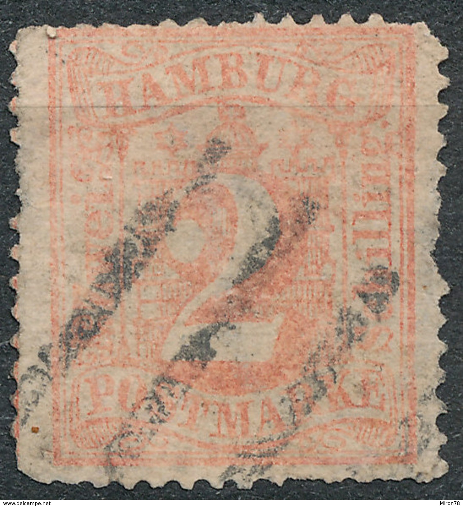 Stamp German States Hamburg 1864 Lot#13 - Hamburg (Amburgo)