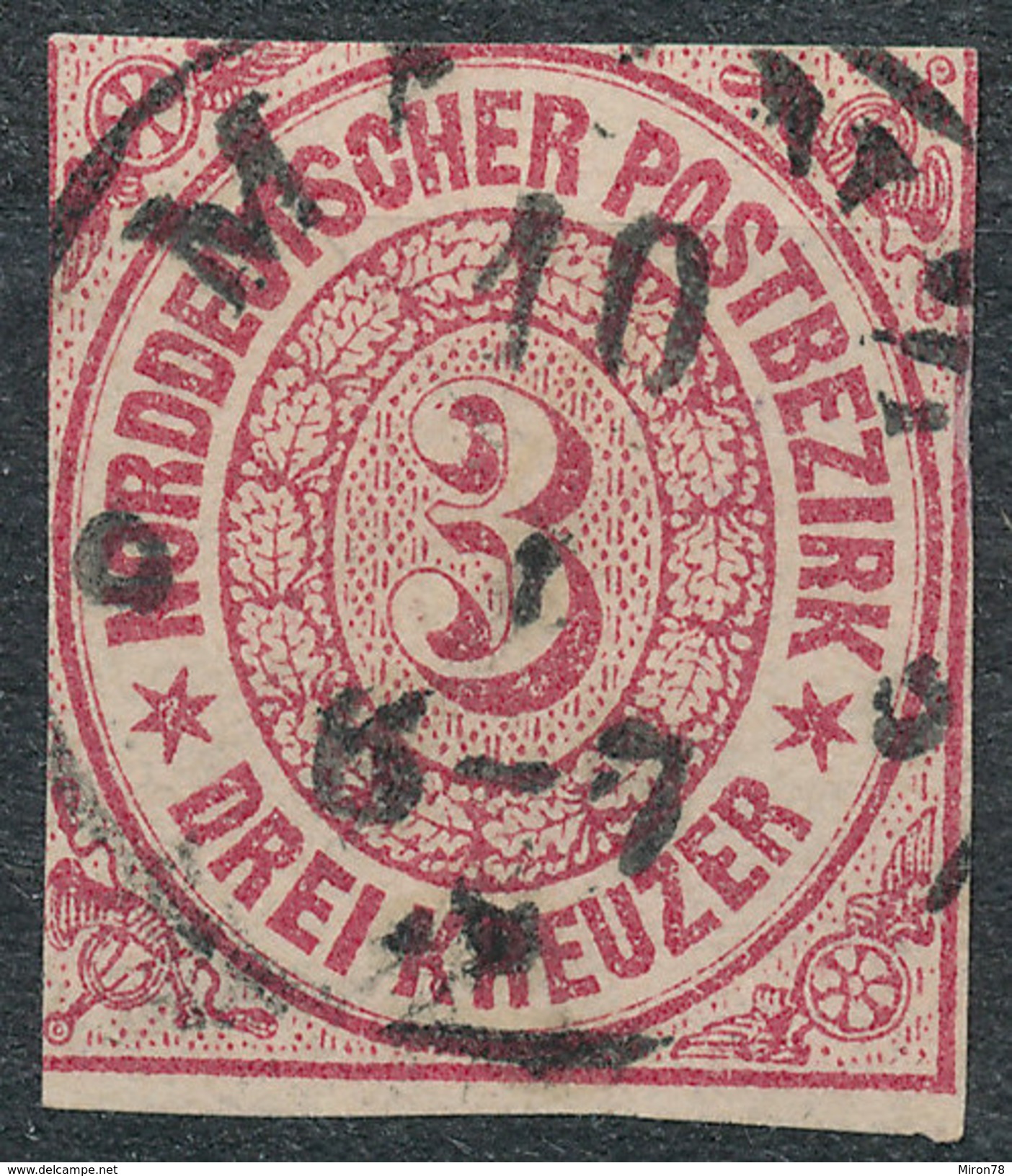 Stamp German States  1868 3kr Lot#42 - Oblitérés