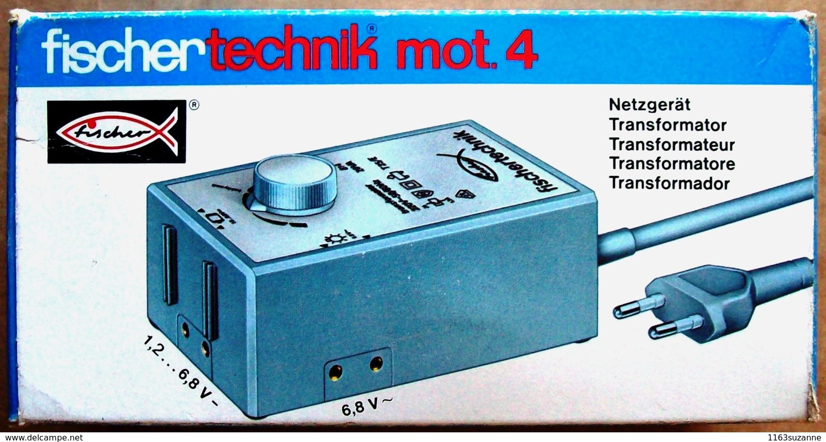 Complète > Boîte FISCHERTECHNIK Mot. 4, Réf. 2 30173 1 (1975) : Transformateur - Fischertechnik