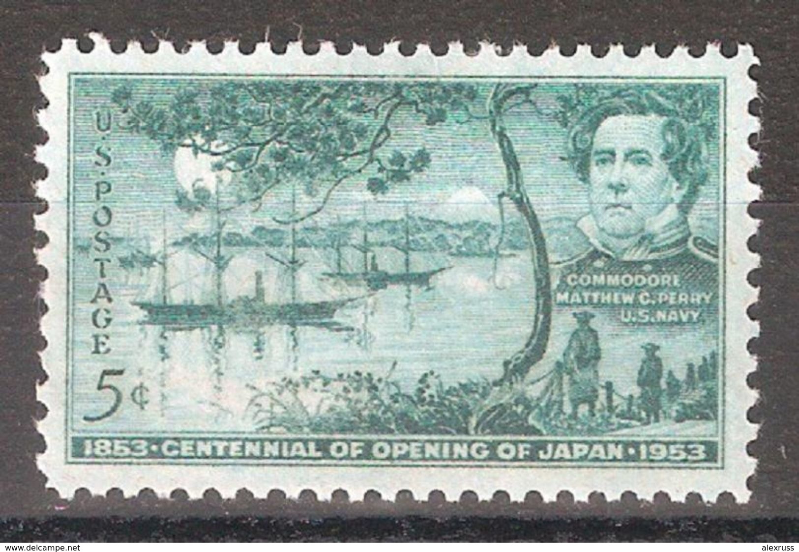 US 1953,Opening Of Japan,Sc 1021,VF Mint Hinged*OG (SL-1) - Unused Stamps