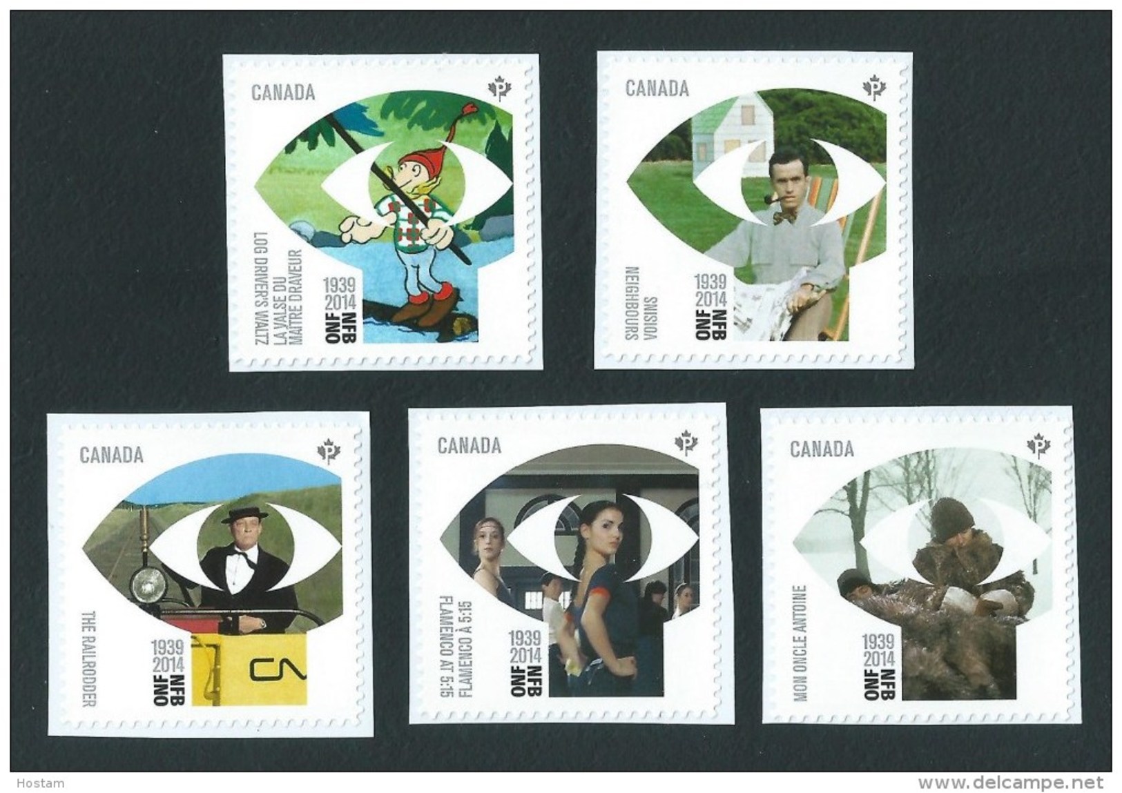 Canada 2014, #2734-38,  NFB,    ONF 75 Years, Set Of 5 From Booklet,   M NH - Timbres Seuls