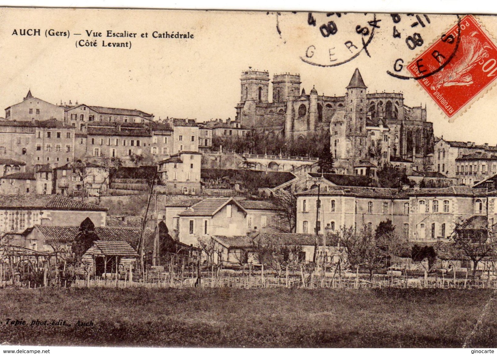 Auch Vue Escalier Et Cathedrale - Auch