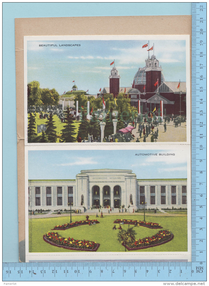 Souvenir view  18 views - The Canadian National Exibition toronto 1937 - post card carte postale