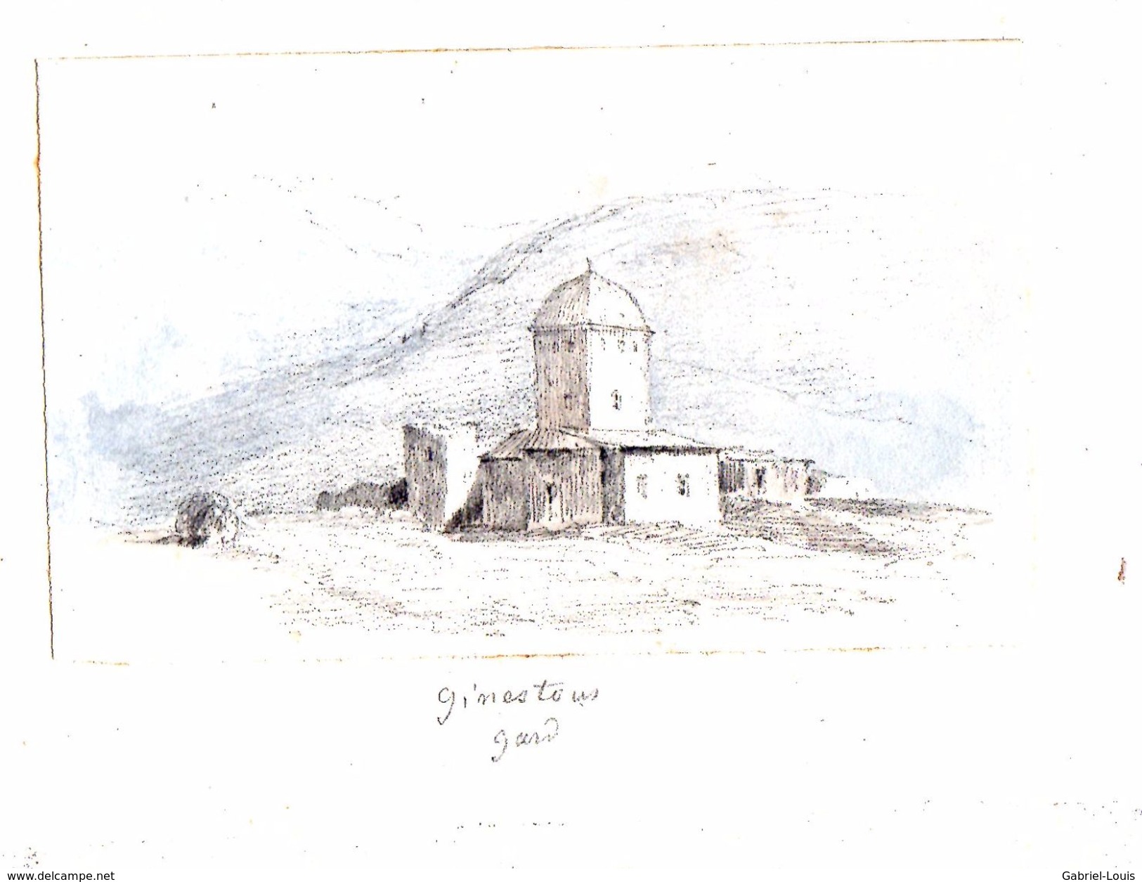 Carnet de croquis 1831 -1835 - Emilien Frossard - Région Avignon et Clermont-Ferrand - 25 dessins et aquarelles