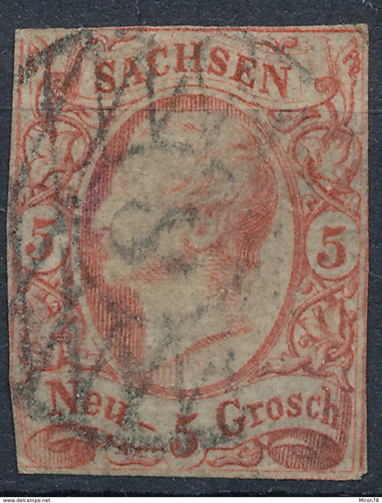 Stamp   1855 5ng  Mint - Saxony