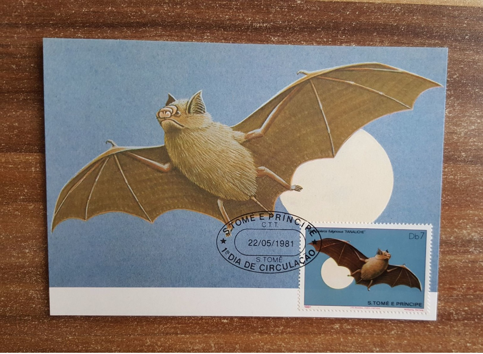 Sao Tome And Principe. 1981. The Maximum Card. Fauna. Animals - Bats