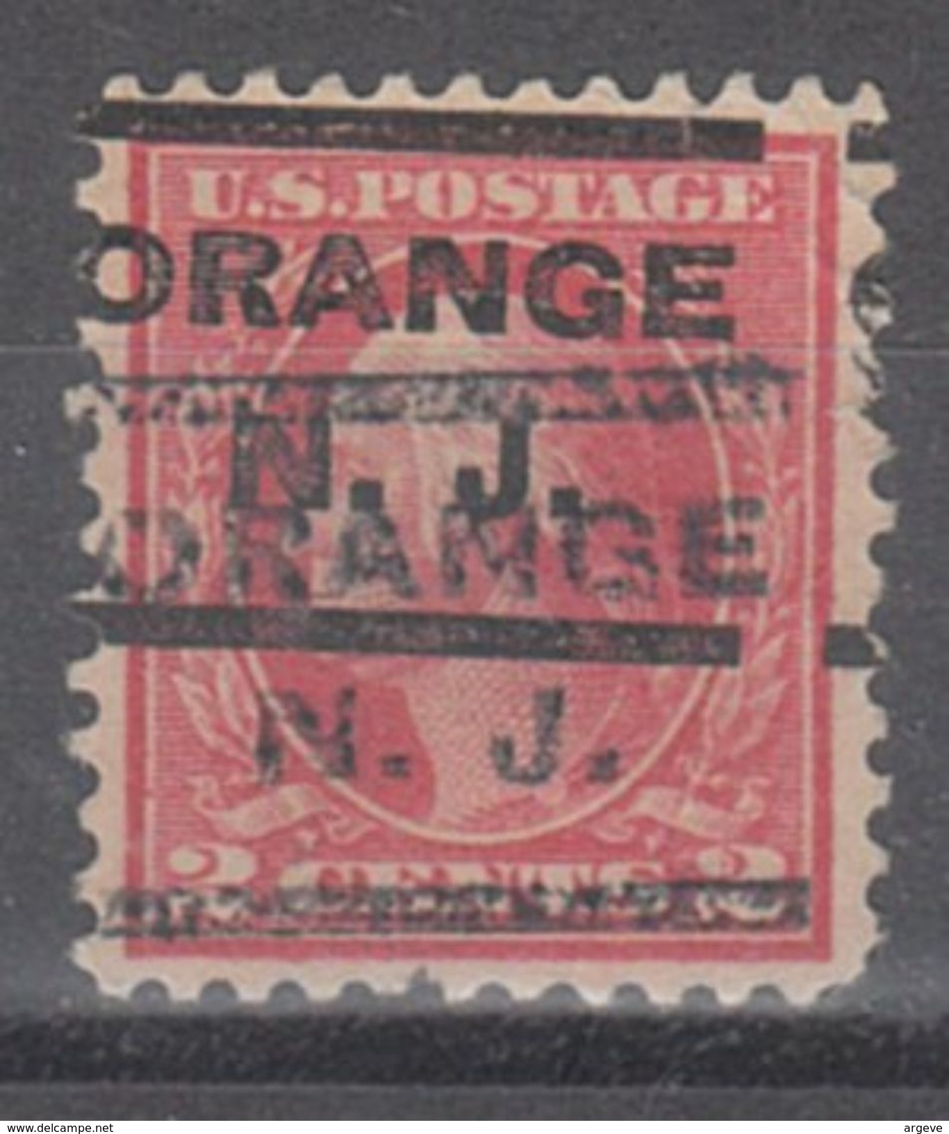 USA Precancel Vorausentwertungen Preo, Locals New Jersey, Orange 202, Perf. 11x11, Double, PSS 2 $ - Vorausentwertungen