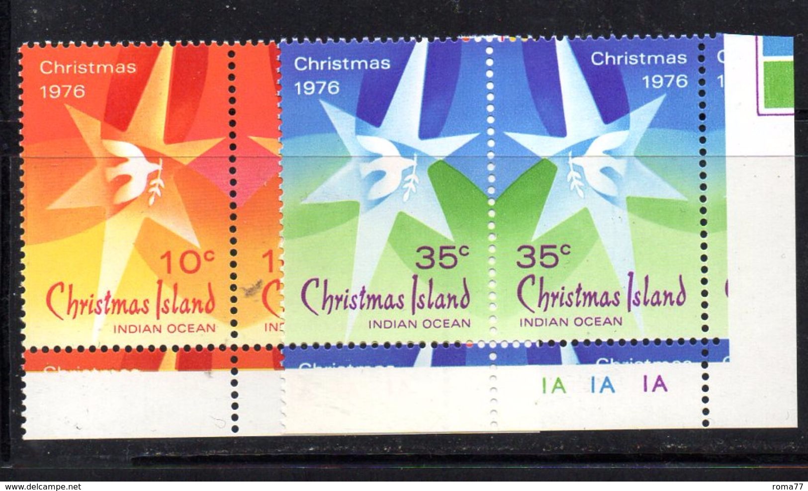 XP2048 - CHRISTMAS ISLANDS 1976 , Yvert N. 65/68  ***  . Natale - Christmas Island