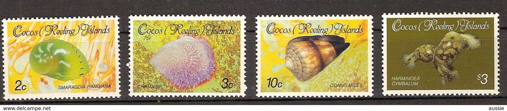 Cocos Keeling Islands 1986 Yvertn° 138-141 ***  MNH Cote 12 Euro Faune Marine Coquillages Schelpen - Cocos (Keeling) Islands