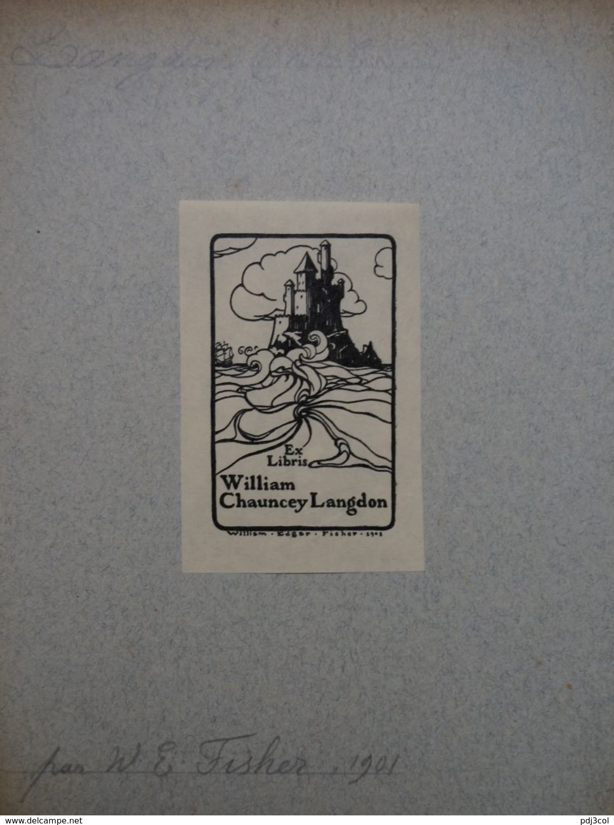 Amérique - Ex-libris Illustré - William Chauncey LANGDON - Ex-libris