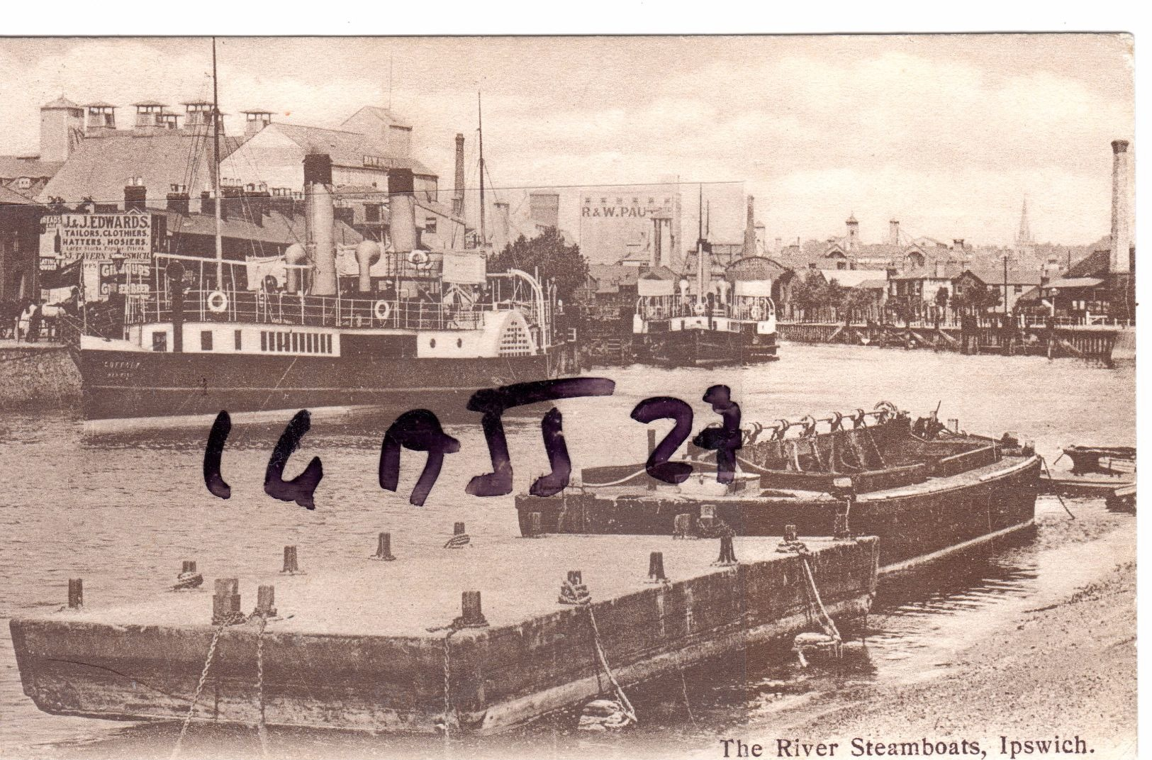 Paquebot Voiliers Transatlantique Chalutier  The River Steamboats, Ipswich Obl. Ipswich 2 - Schiffspost