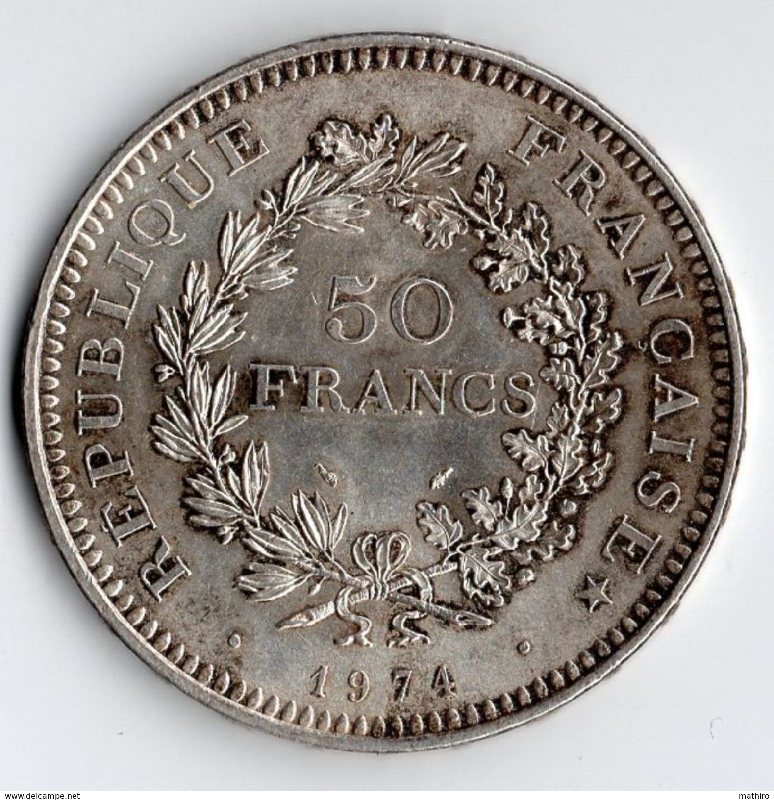 Pièce Argent , 50 Francs ,1974 - Sonstige & Ohne Zuordnung